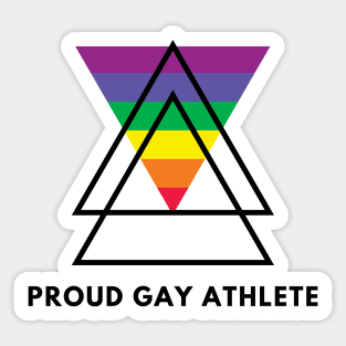 Proud Gay Athlete (Black text) Sticker